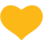 Gold Heart Emoji
